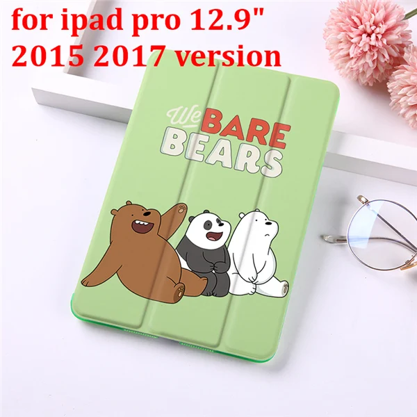 for pro 12.9 2015 Чехол для планшета с мультяшными медведями для iPad Pro 9," 10,5" 1" 12,9" из искусственной кожи матовый чехол - Цвет: for pro 12.9 2015
