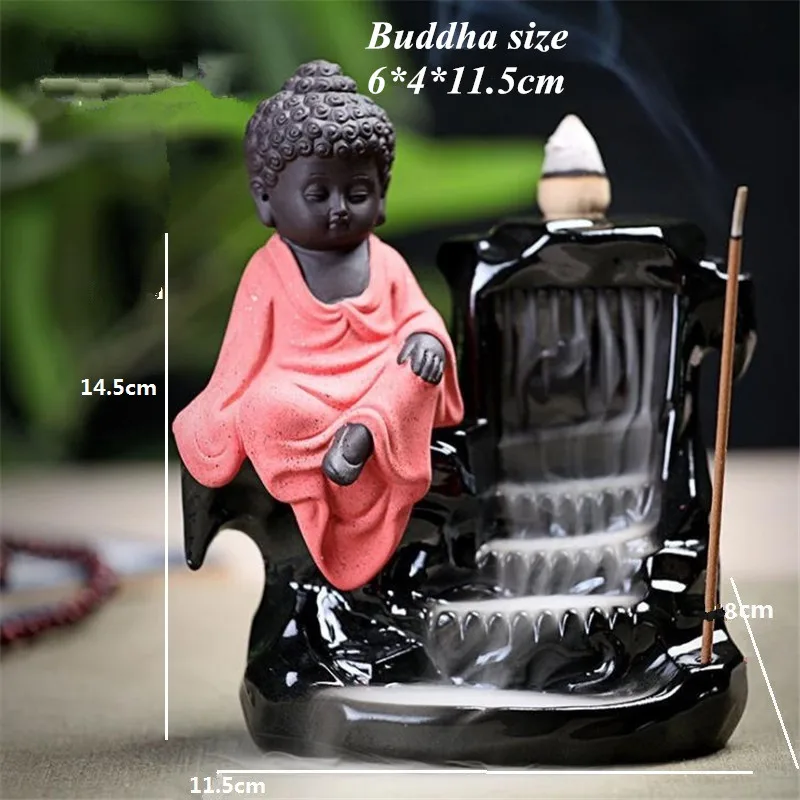 Курильница для благовоний в виде маленького Будды керамическая подставка стиле