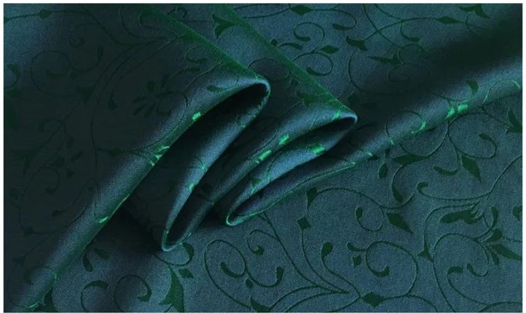 ink green 1 метр sangbo атласная ткань для шитья 20 мм шелковая хлопковая ткань жаккард тяжелая ткань CDC для лоскутного шитья жира четверти - Цвет: ink green