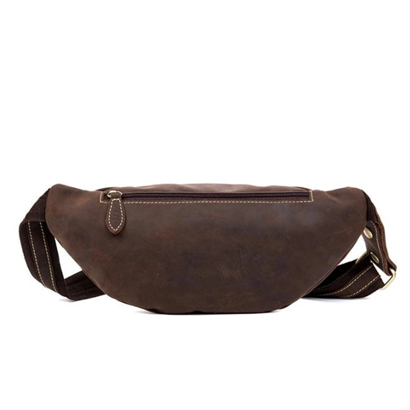 Поясная Сумка из натуральной кожи для мужчин и женщин винтажная забавная Сумочка