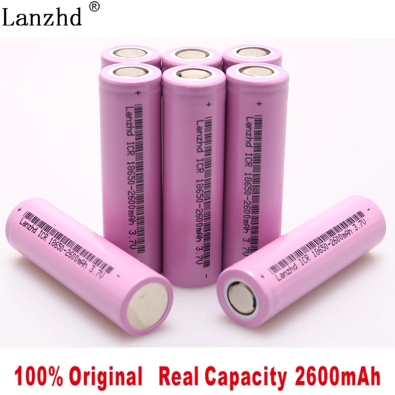 5-40Pcs ICR18650 Rechargeable Battery 2600mAh Lithium li ion Batteries 3.7V for samsung 18650 Flashlight notebook | Электроника