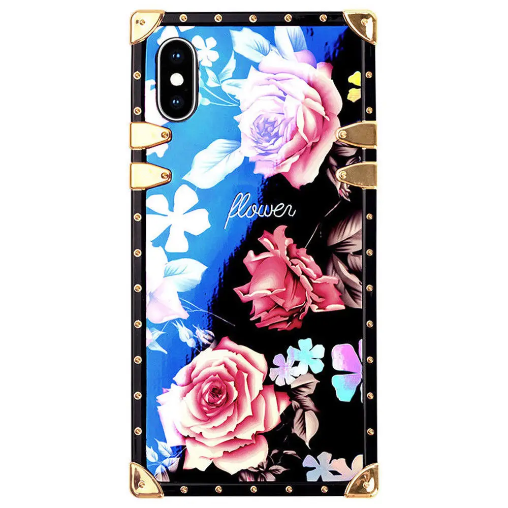 Для iPhone XS Max XR X 8 7 6 6s Plus Роскошный чехол из ТПУ с синим лучем и квадратным глазом