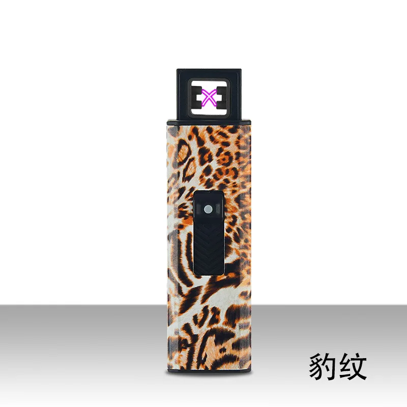 1 Мини Портативный USB Зажигалка двойной металлический ветрозащитный прикуриватель Безопасный Прочный Электрический Зажигалка креативная u-дисковая форма гаджеты для мужчин - Цвет: 1