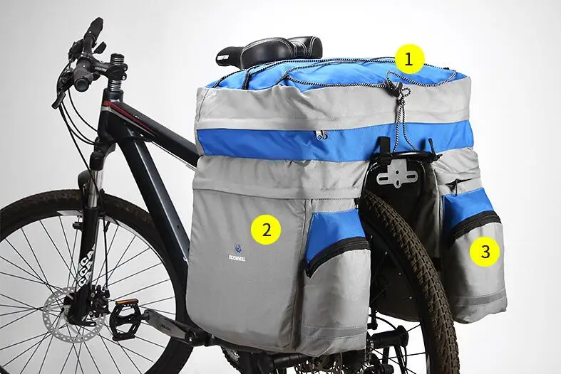 Сумка для велосипеда ROSWHEEL 60L 3 в 1 водонепроницаемая сумка горного и дорожного
