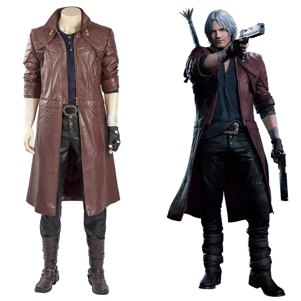 

DMC Cosplay Dante Costume DMC 5 Outfit Jacket Coat Suit Full Set Custom Made for Adult Men Women Halloween Carnival