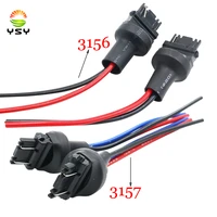 ysy led 3156 3157 male bulb holder adapters cable wiring harness led bulb connector socket for headlight tail lamp 100pcs