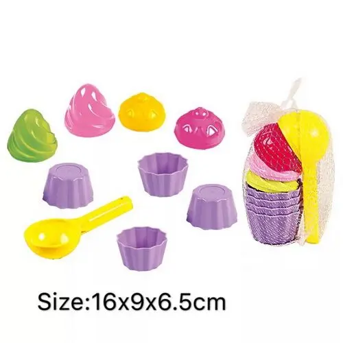 9pcs Детский пляжный песочный игрушечный пляжный набор, набор форм для мороженого, пляжные ведра для мороженого - Цвет: 9pcs
