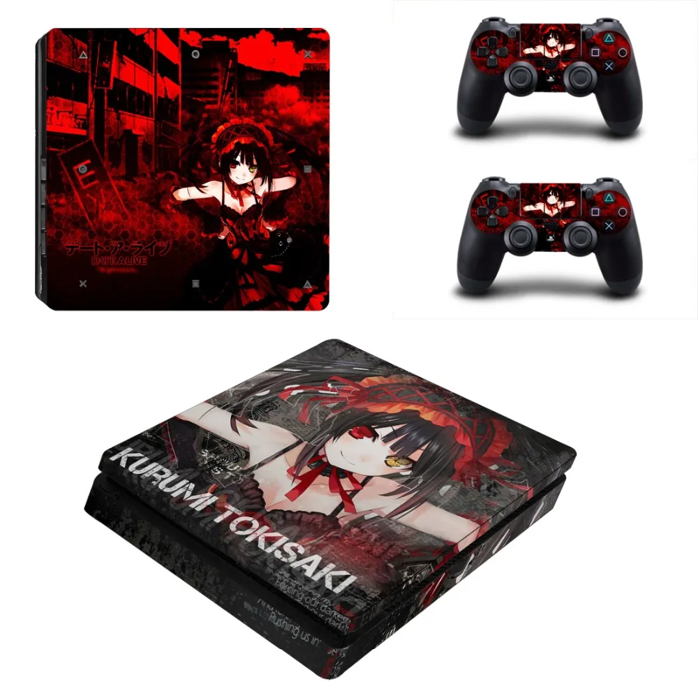 Наклейка для консоли Sony PlayStation 4 и контроллера PS4 с изображением аниме DATE A LIVE Tokisaki
