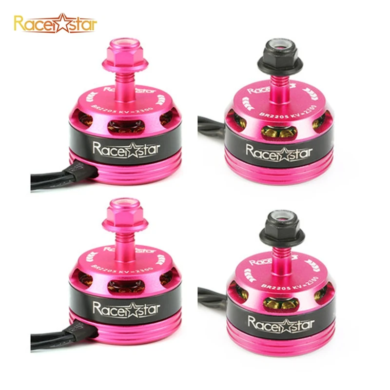 4X Racerstar Racing Edition 2205 BR2205 2300KV 2 4S бесщеточный двигатель CW CCW розовый для QAV250 ZMR250 260
