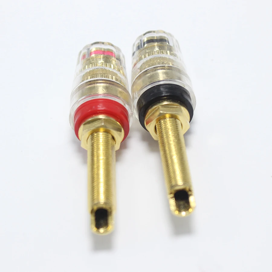 2 шт./лот латунный Хрустальный зажим для резьбы Усилитель Аудио динамика 4 мм