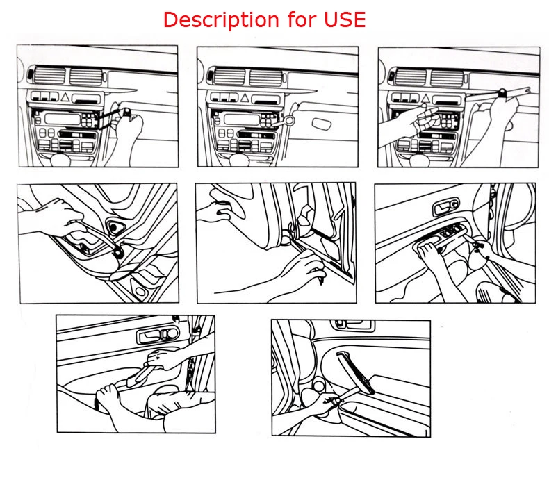 4 шт. Авто Радио панель Дверь Клип Панель Прай Набор инструментов для сиденья Леон