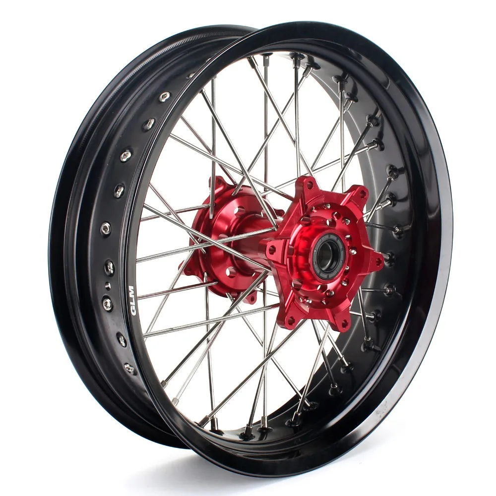 BIKINGBOY 17*3 5 17*4 колесо для супермото обода полные ступицы Honda CRF 250R 2004 2013 CRF450R 2002 2012 CR 125