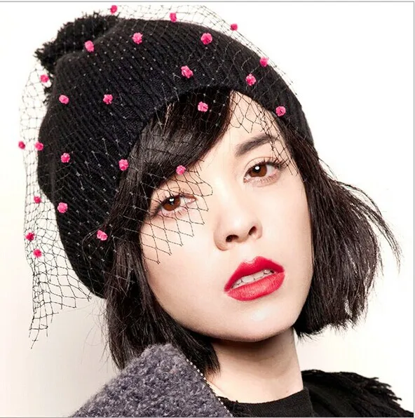 (1 шт./лот) женские модные шапочки и бини из 100% хлопка романтичные цветные снежинки