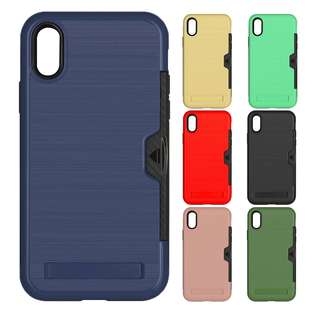 поддержка Чехол для телефона Подставка держатель чехол iPhone 7 8 Plus XR X XS MAX слот карт