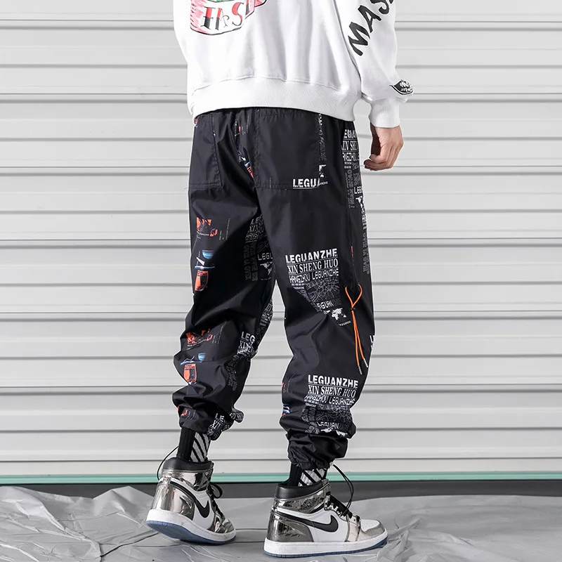 Летние тонкие мужские шаровары уличная одежда в стиле хип-хоп тренировочные