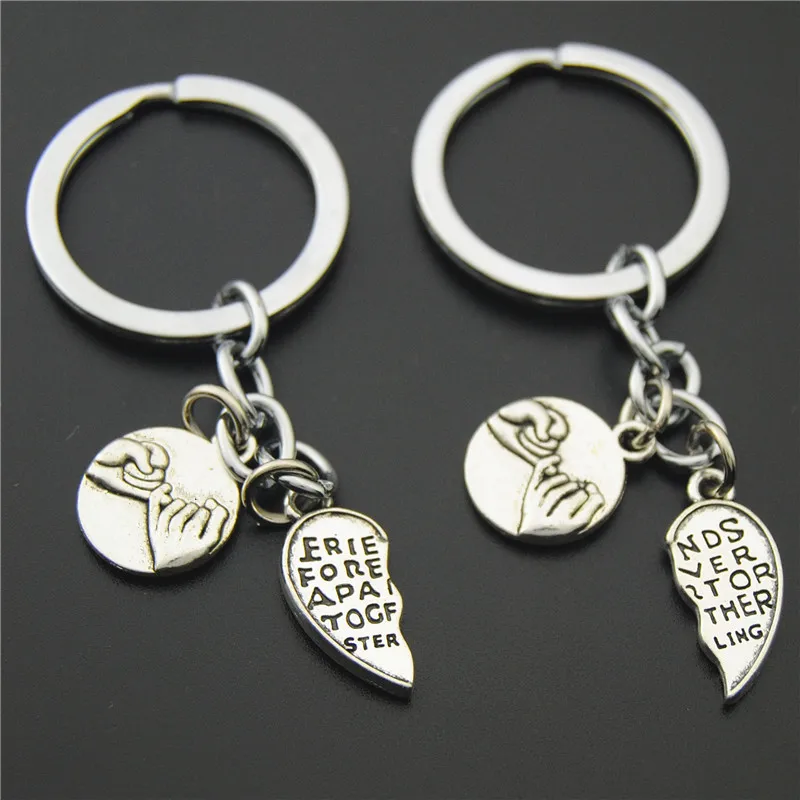 Брелок для ключей Лучший Друг с подвеской в виде сердца украшение кольцом