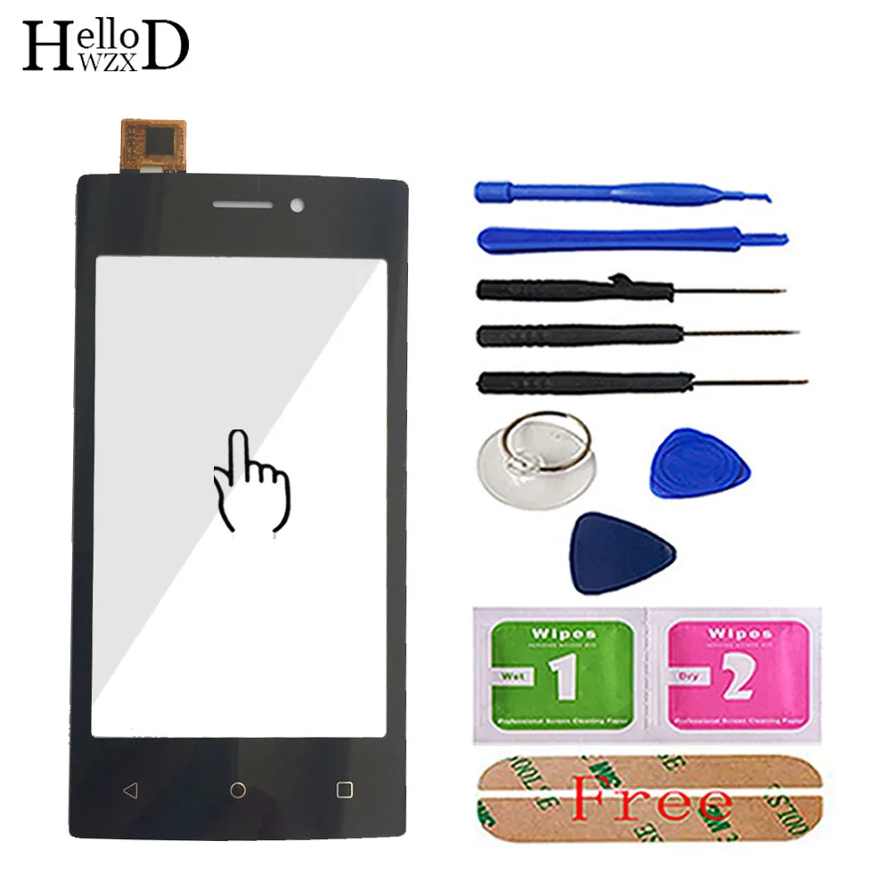 

Touch Screen Front Glass For Fly FS402 Flex Cable Repair Parts Digitizer Panel 4.0'' Mobile Phone FS402 Tools Adhesive