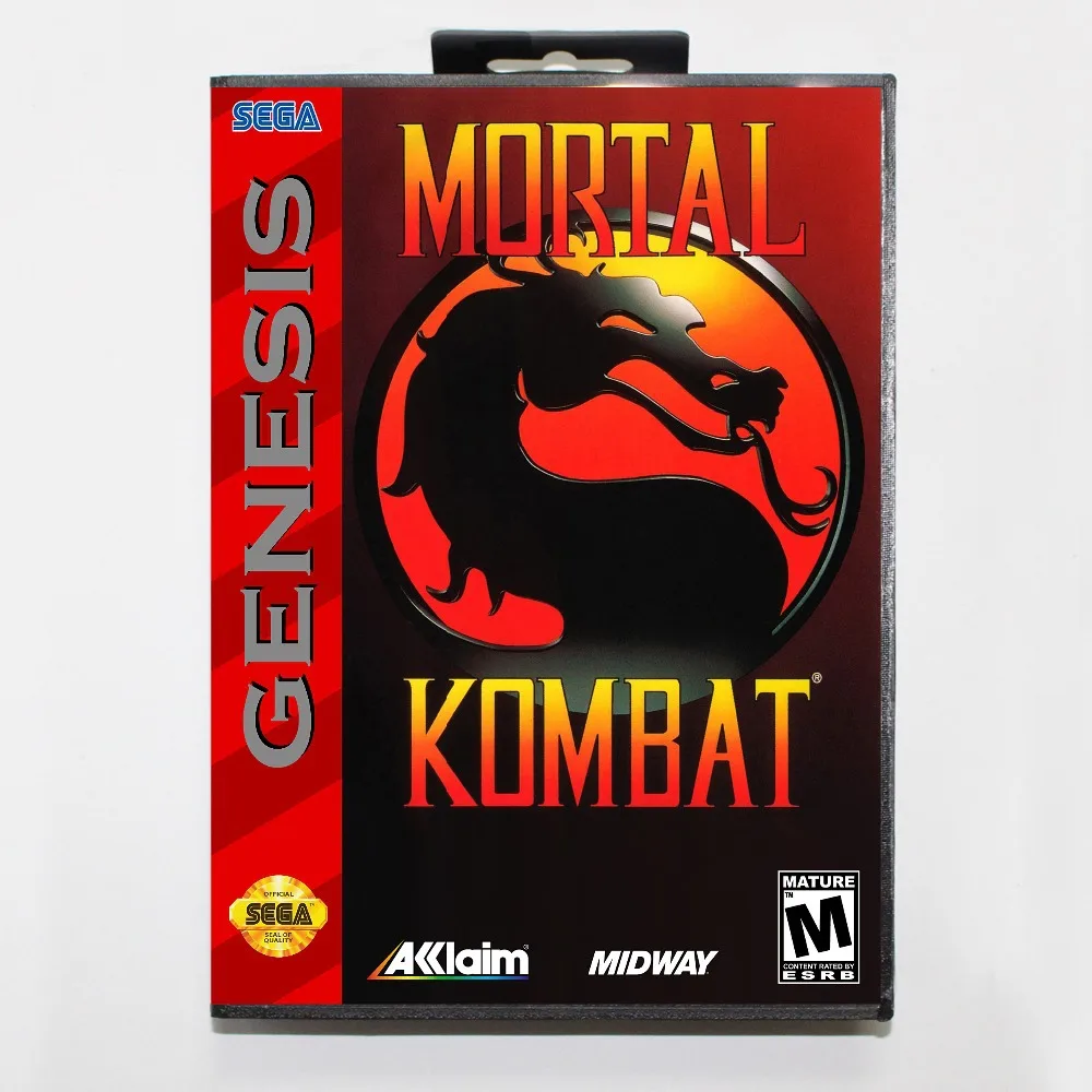 Игровой картридж Mortal Kombat 16 бит игровая карта MD в розничной коробке для Sega Mega Drive
