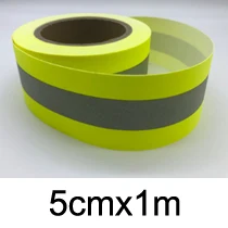 5cm X 1M Отражающая огнестойкая ткань Материал с хлопок Подкладка шить на одежде - Цвет: 5cm X 1M