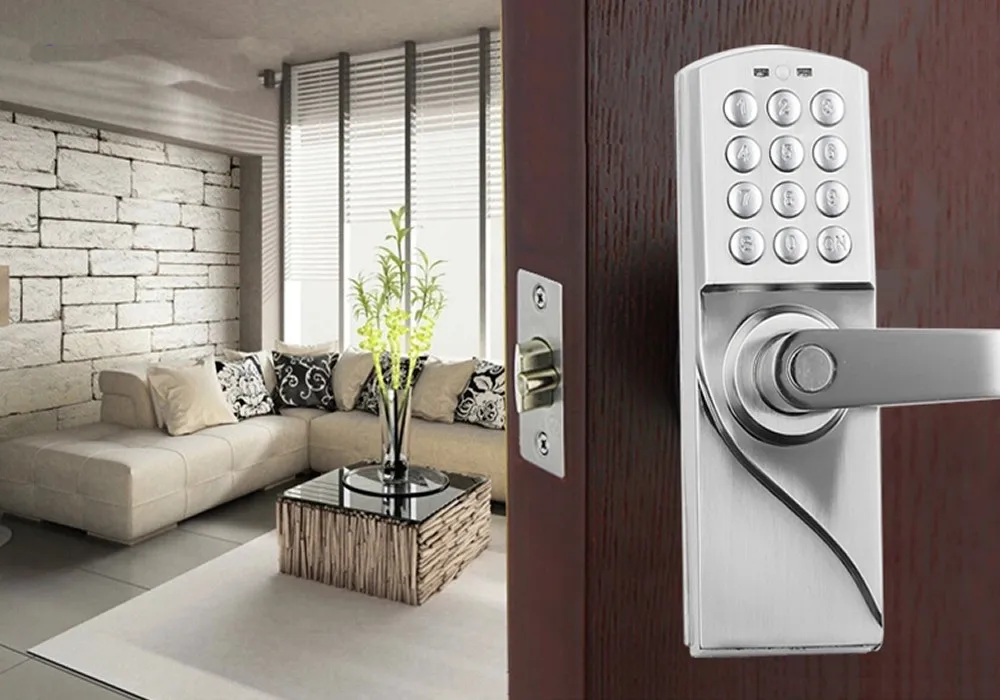 Замок дверной с цифровой клавиатурой и круглым ключом|digital keypad door lock|door lockkeypad lock |