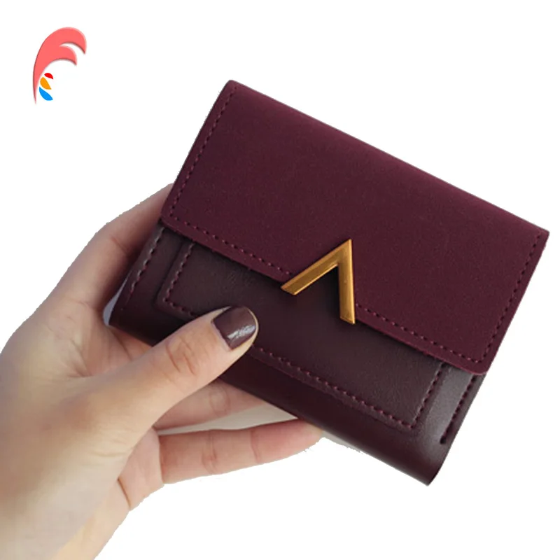 Матовый кожаный маленький женский кошелек роскошные брендовые известные мини