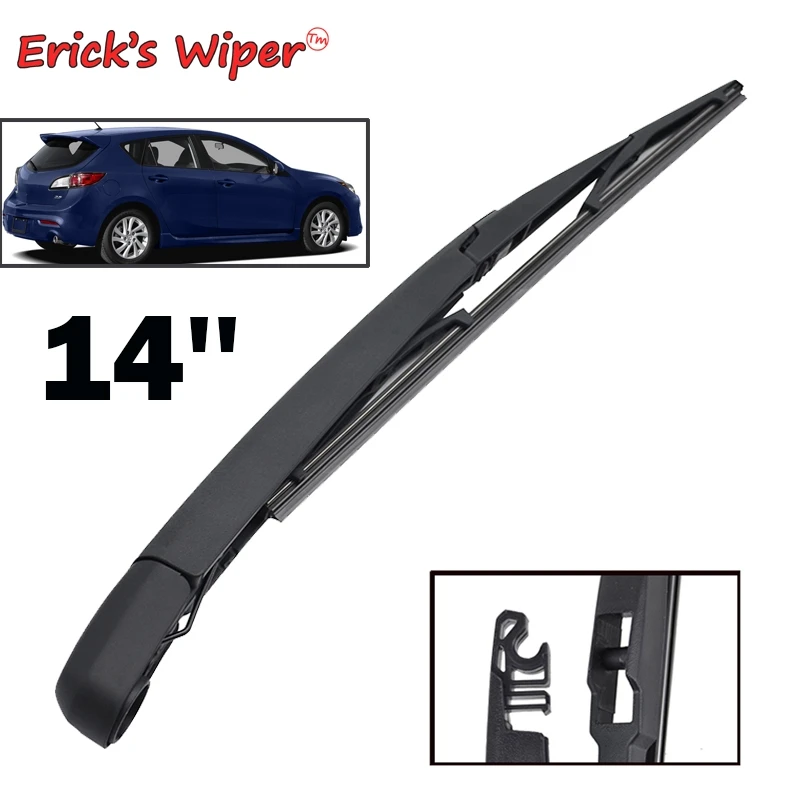 

Набор задних щеток стеклоочистителя Erick's Wiper 14 дюймов и рычага, для Mazda 3 Mazda3 BL 2009-2013, лобовое стекло, заднее стекло