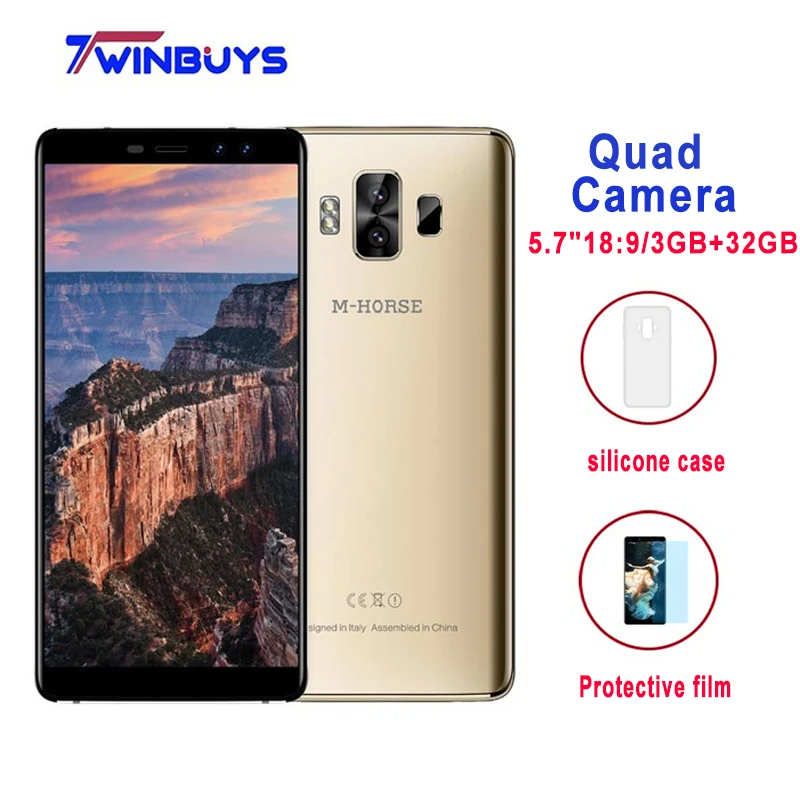 M HORSE Pure 1 Мобильные телефоны 3 ГБ 32 5 7 &quot18:9 полный экран MTK6737 четырехъядерный Android 0