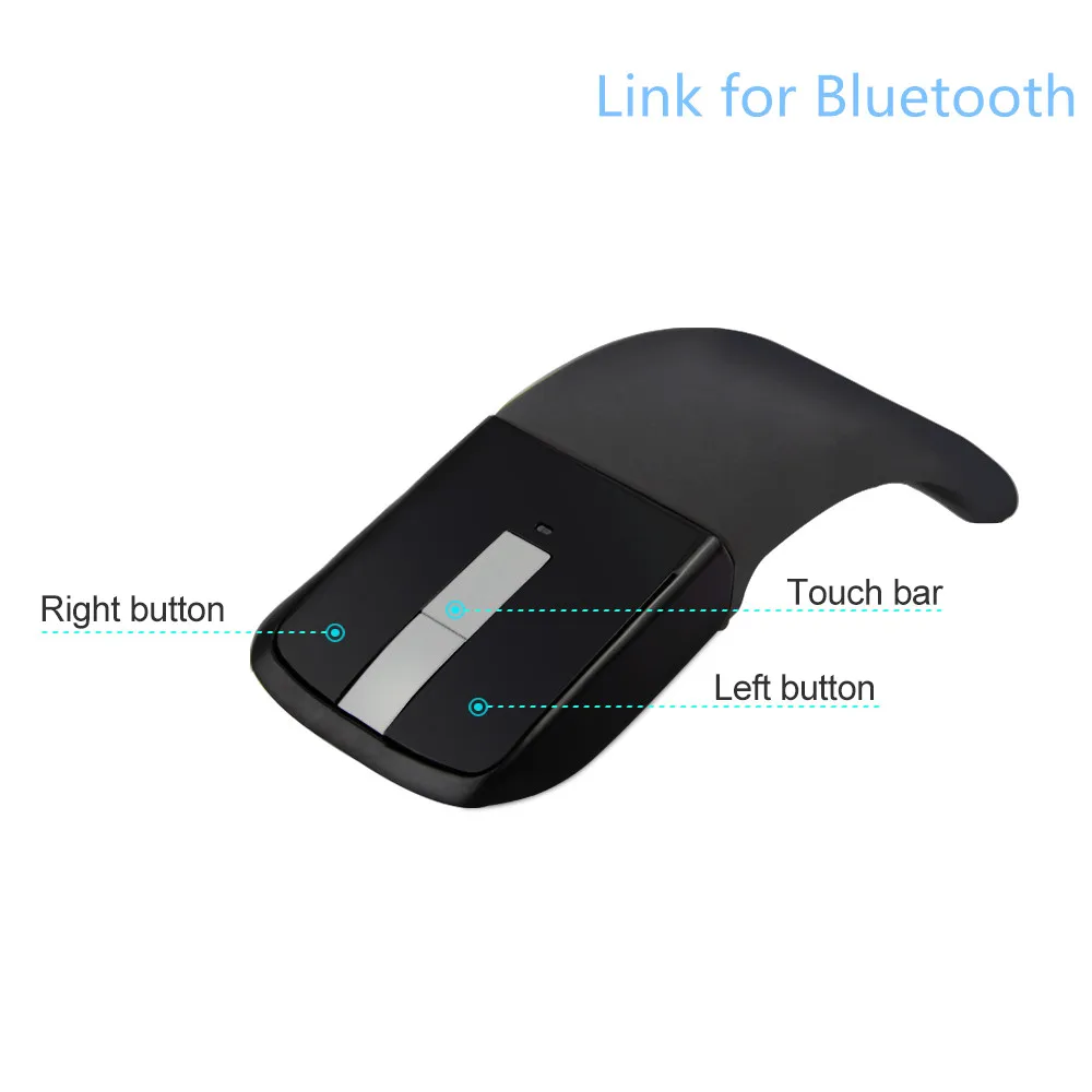 Компьютер Беспроводной Мышь Bluetooth складной арочный дизайн сенсорный мыши