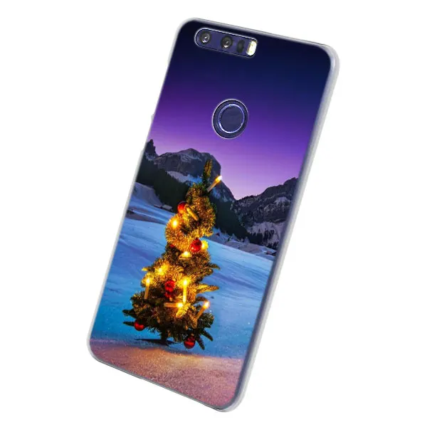 Счастливого Рождества год чехол для телефона s для huawei Honor 8 9 10 Lite Жесткий PC чехол для Honor 4C 6C Pro 6x7x8x7 s Чехол - Цвет: 08