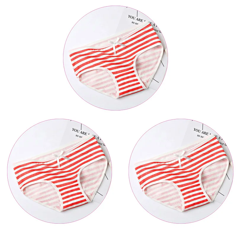 3Pcs-Watetmelon Red 3 шт./компл. нижнее белье Для женщин трусы хлопковые трусы нижнее белье, шорты для девочек, детское нижнее белье красивые трусы Нижнее белье Женские трусы молодые девушки трусики трусы - Цвет: 3Pcs-Watetmelon Red