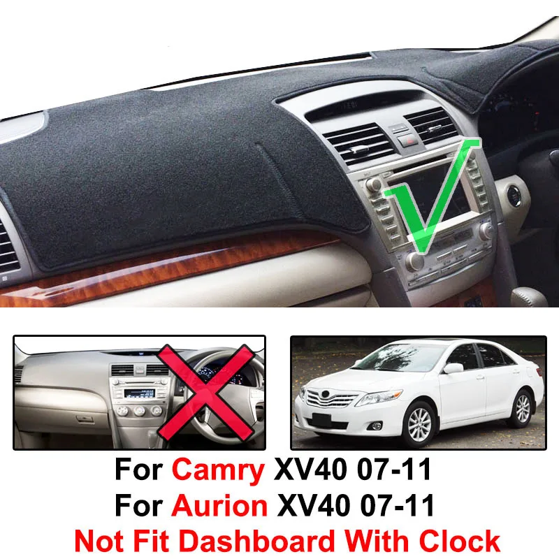 Приборной панели автомобиля крышка тире коврики для Toyota Camry Aurion XV40 2007 2008 2009 2010 2011 приборная панель Обложка Pad козырек от солнца ковер