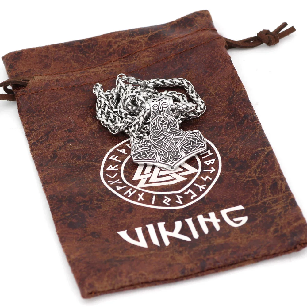 Скандинавский Викинг Mjolnir ожерелье молоток Тора из нержавеющей стали для мужчин