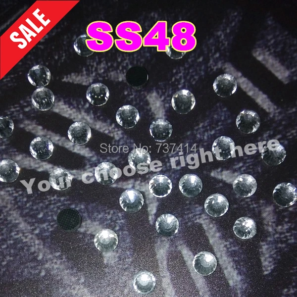 SS48 10 11 мм 144 Φ огромный прозрачный кристалл DMC Горячая фиксация Стразы с плоской