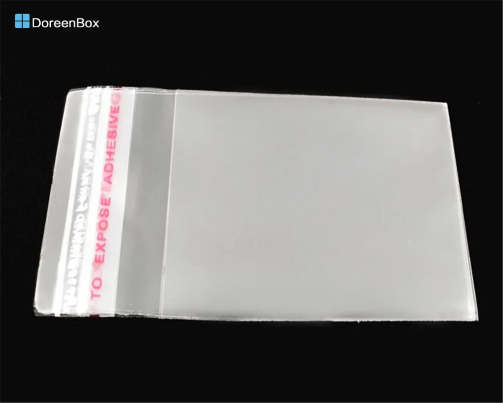 Doreen Box hot 200 шт. прозрачные самоклеящиеся пластиковые пакеты 6x4 см (B04010)|box box|plastic