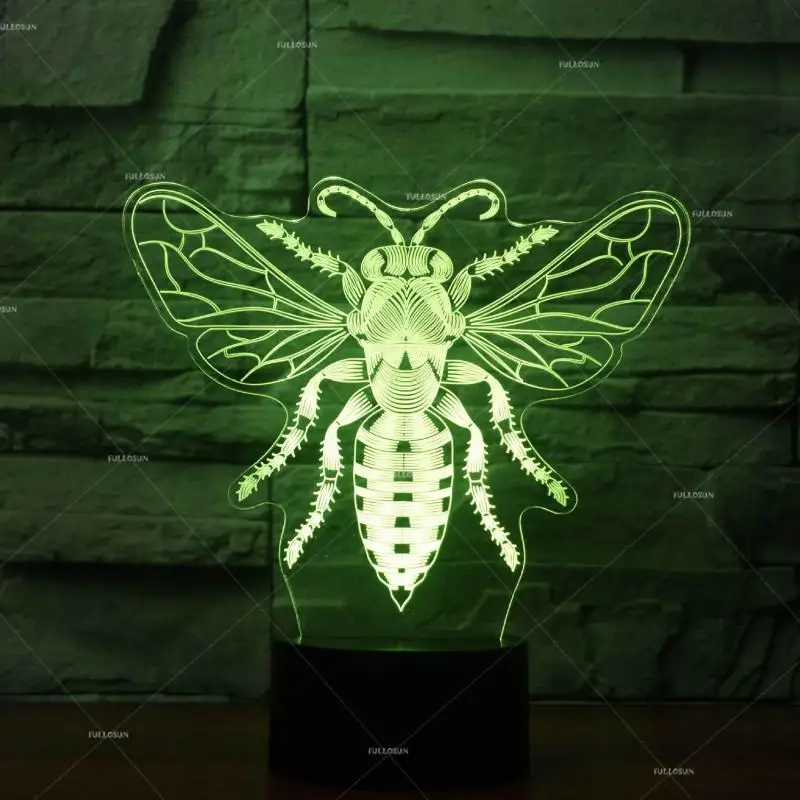 Моделирующая цветная 3d ночник Fly настольная лампа с питанием от Usb Экологически