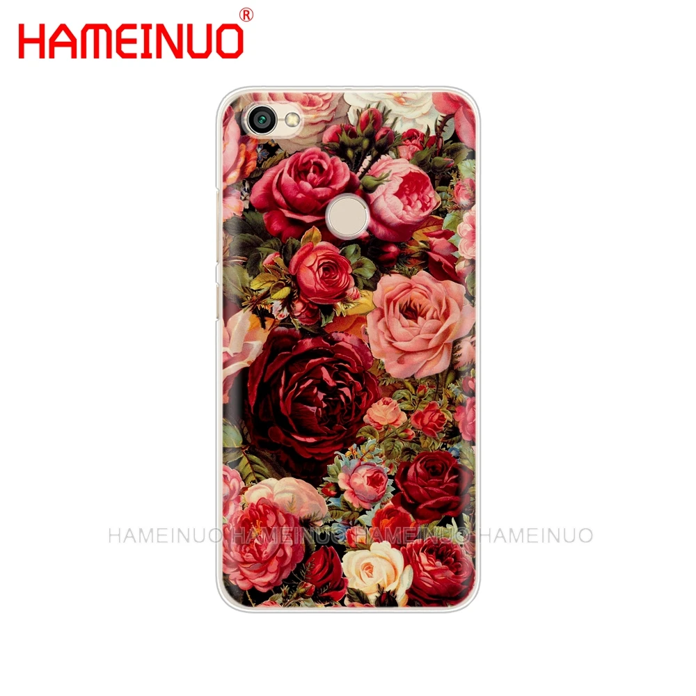 Чехол для телефона с красной бабочкой и белыми розами HAMEINUO Xiaomi redmi 5 4 1s 2 3 3s pro PLUS note