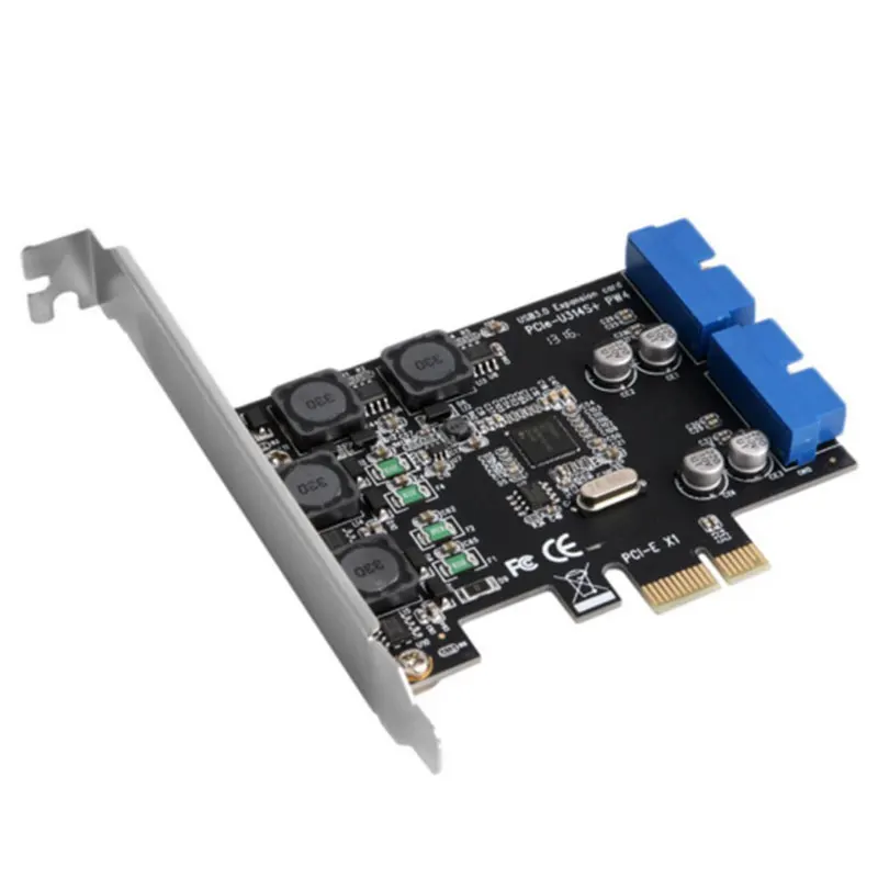 Новый разъем PCI Express на двойной 20 контактный USB 3.0 e X1 2 порта 19pin USB3.0 с поддержкой