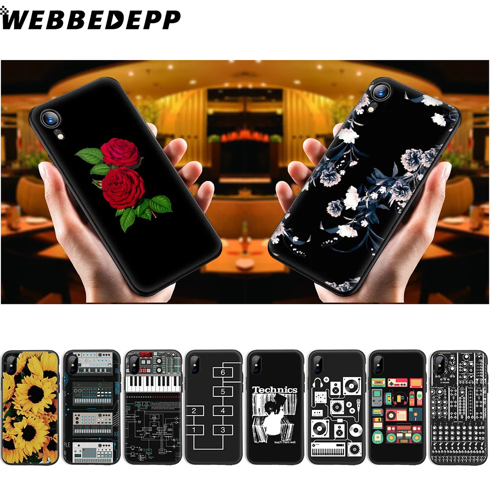 WEBBEDEPP DJ музыкальный фонограф Мягкий силиконовый чехол для iPhone 11 Pro Xr Xs Max X или 10 8 7 6