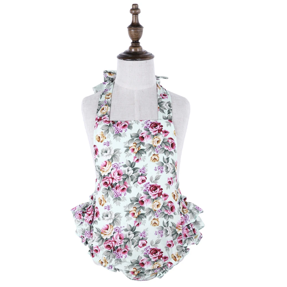 Цельный комбинезон с цветочным принтом для маленьких девочек модные хлопковые