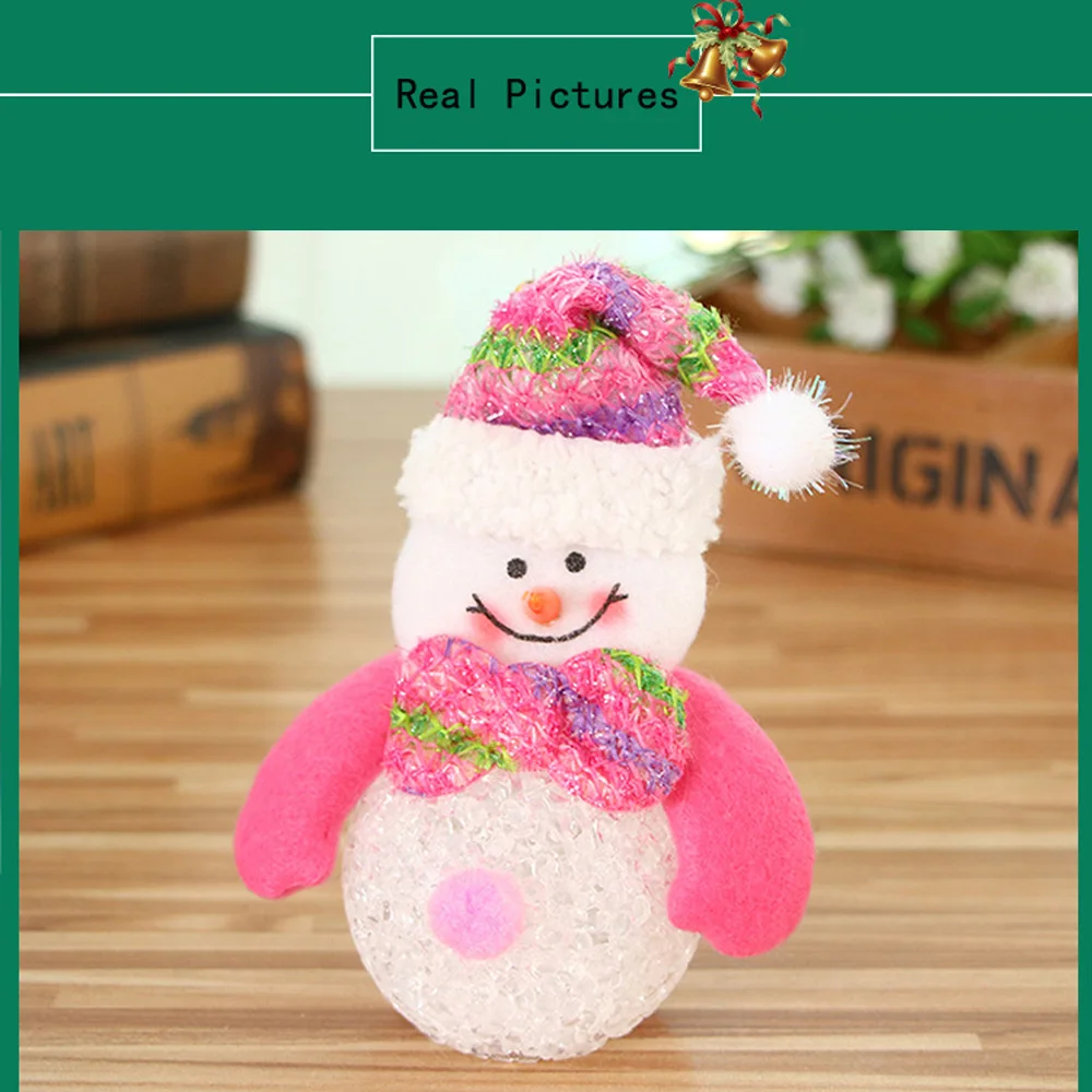 4 шт./компл. Рождественское украшение свет Санта Клаус снеговик Рождественский