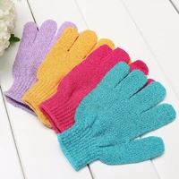 shower bath gloves exfoliating wash skin spa massage scrub body scrubber glove random colors 1pcs