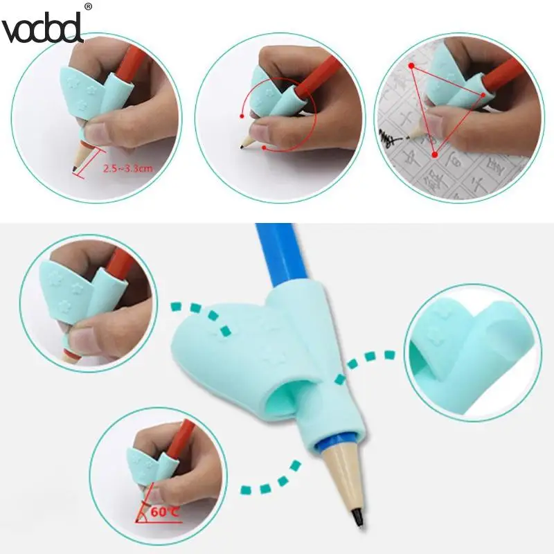 3 шт./компл. держатель ручки Карандаш письменный корректор дети силиконовая ручка