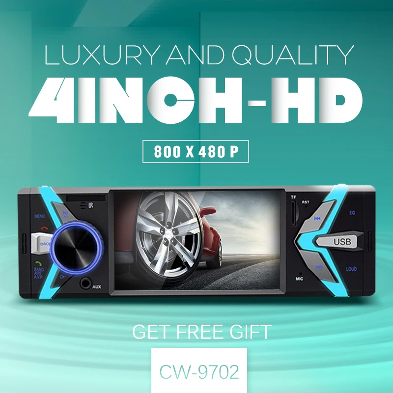 Плеер автомобиля Bluetooth 1 DIN 4 дюймов WinCE 6.0 Системы MP3 MP4 MP5 Стерео FM Радио приемник AUX