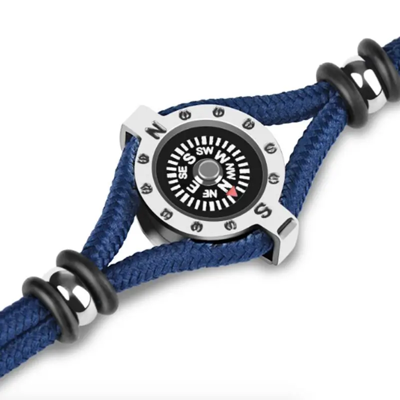 

Outdoor Enthusiast Emergency Compass Paracord Bracelet for Outdoor Camper Hiker
