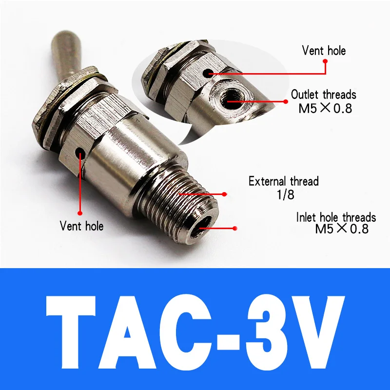 TAC-3V 3P 3S 4V 4P TAC2-31V 31P 41V 41P механический клапан пневматический клапан - Цвет: TAC-3V
