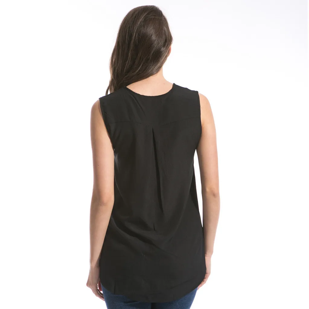 Женская шифоновая блузка свободного покроя жилет Летний больших размеров