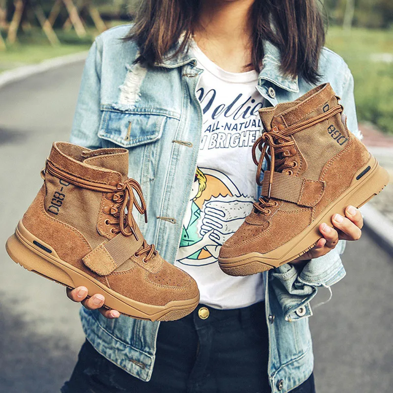 Women's Ankle Boots Punk Autumn Leather Ladies Shoes Lace-up Platform Casual Outdoor Winter For women plus size35-42 | Обувь