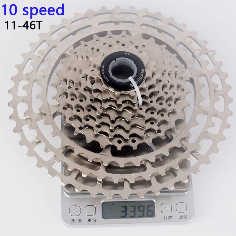 SUNSHINE 10 speed 11-46T MTB кассета велосипедная Звездочка свободного хода 10S горный велосипед свободного хода 46T Сверхлегкий 339 г высокое качество