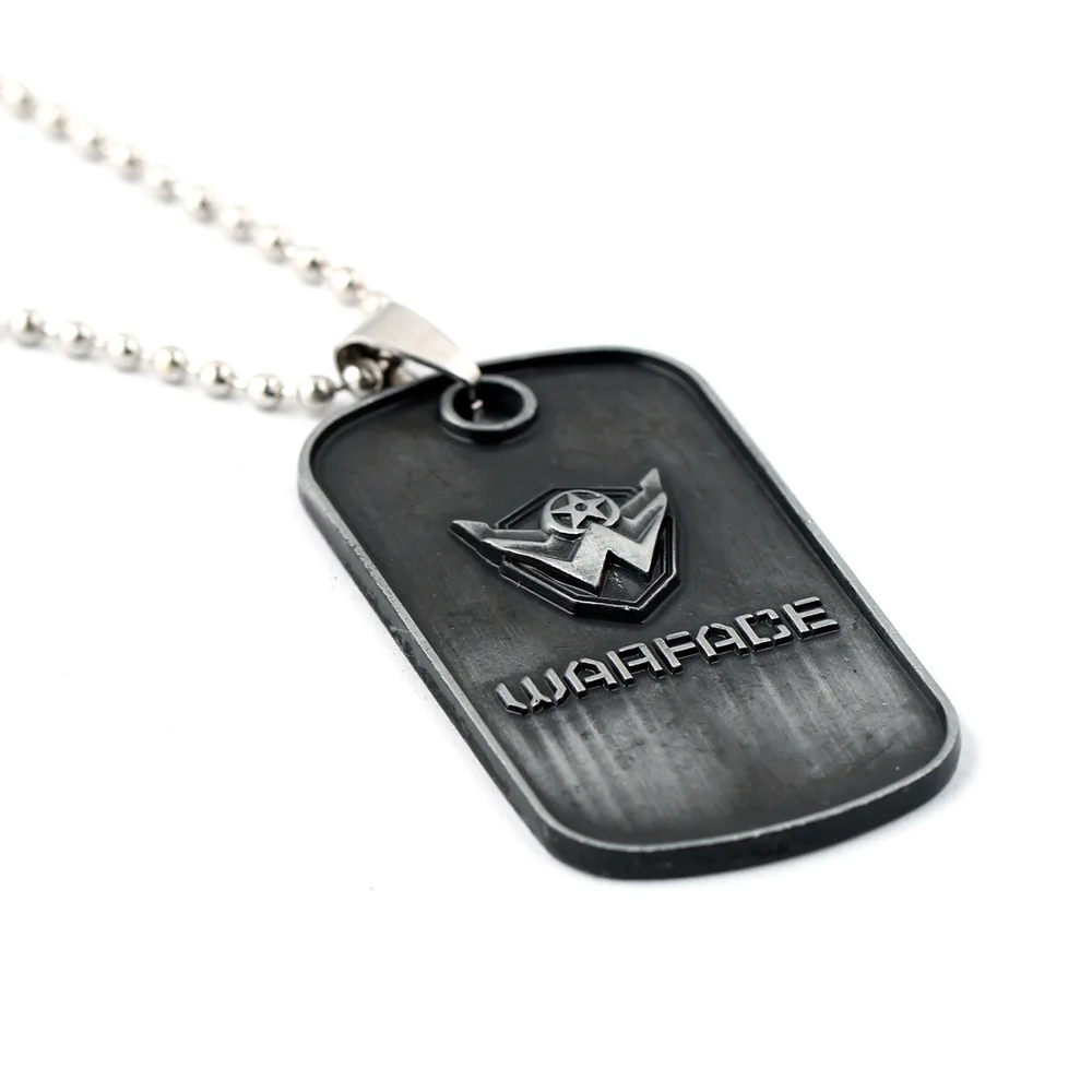 Новая Мода 2017 высокое качество Warface колье брелок металлическая собачья бирка