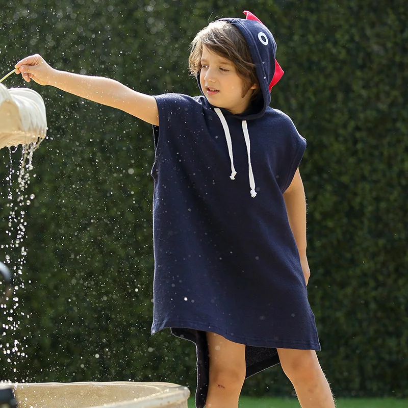 Детская пляжная одежда с объемным динозавром для мальчиков и девочек летний